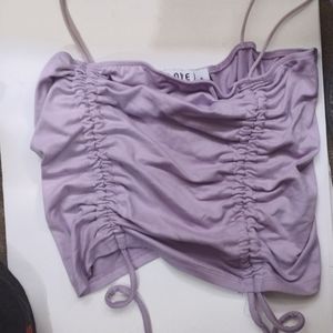 Lavender ruched tank